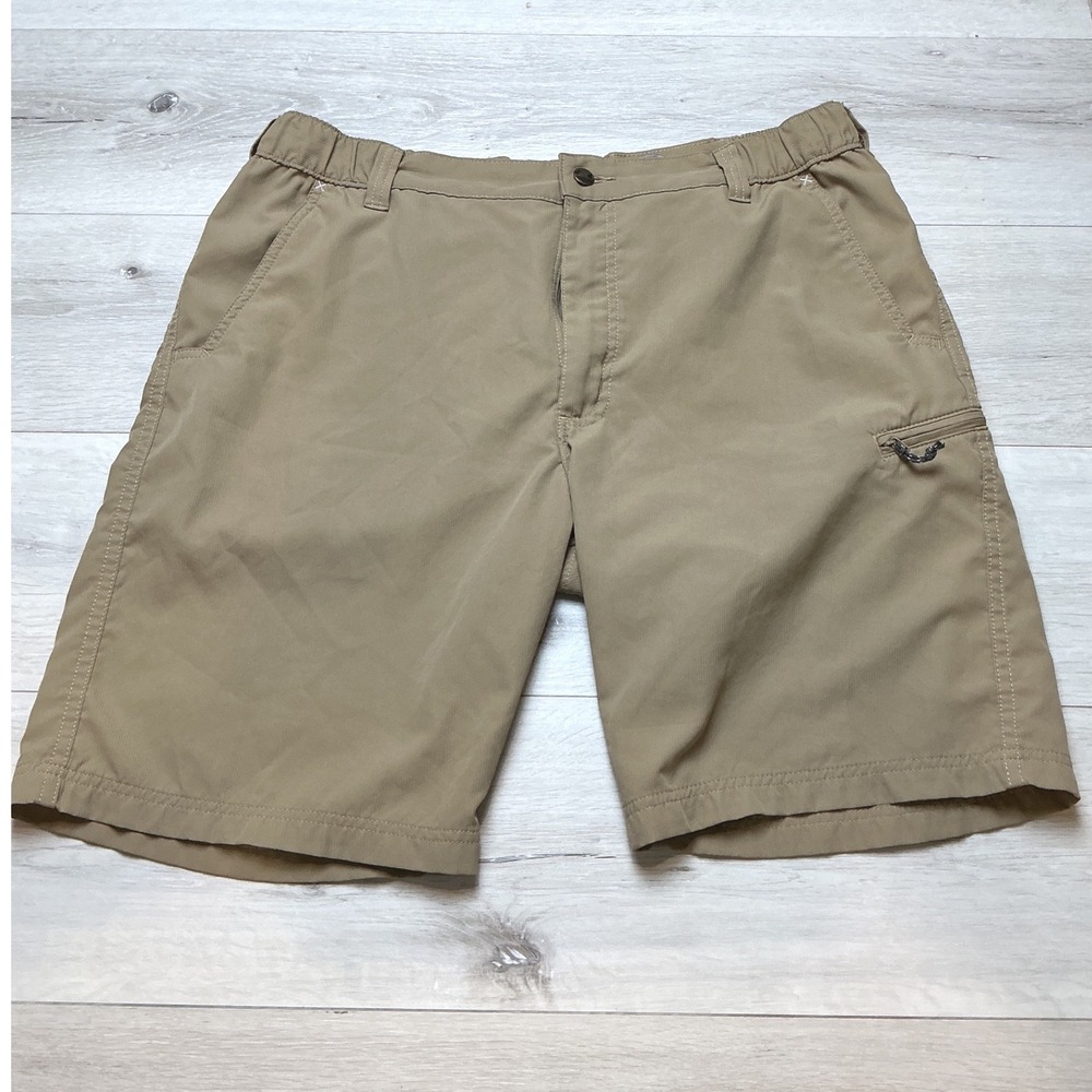 Wrangler ATG Utility lightweight mesh lined Shorts Mens 36 Khaki Tan PreLoved